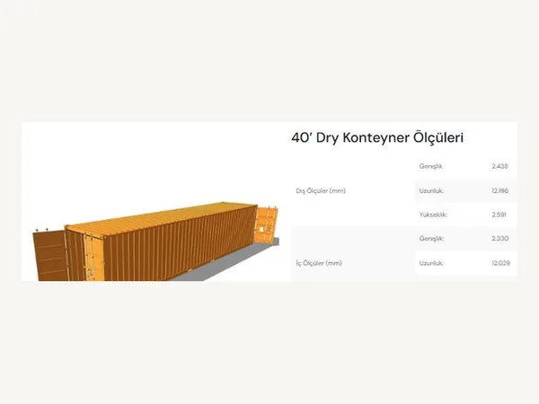40′ DC Double Door Konteyner